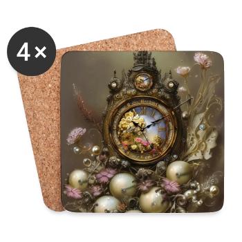 The Steampunk aesthetic - Coasters (set of 4) - white - Front