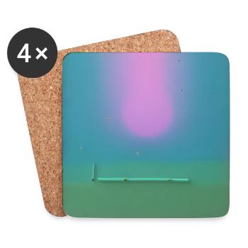 Sun pink - Coasters (set of 4) - white - Front