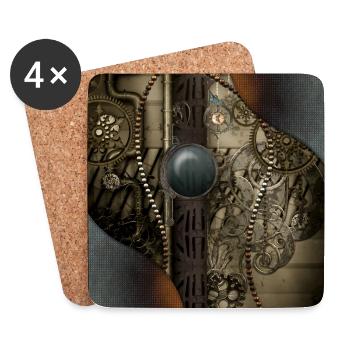Die Schönheit des Steampunk-Designs - Untersetzer (4er-Set) - Weiß - Vorne