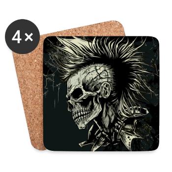 Punks not dead - Untersetzer (4er-Set) - Weiß - Vorne