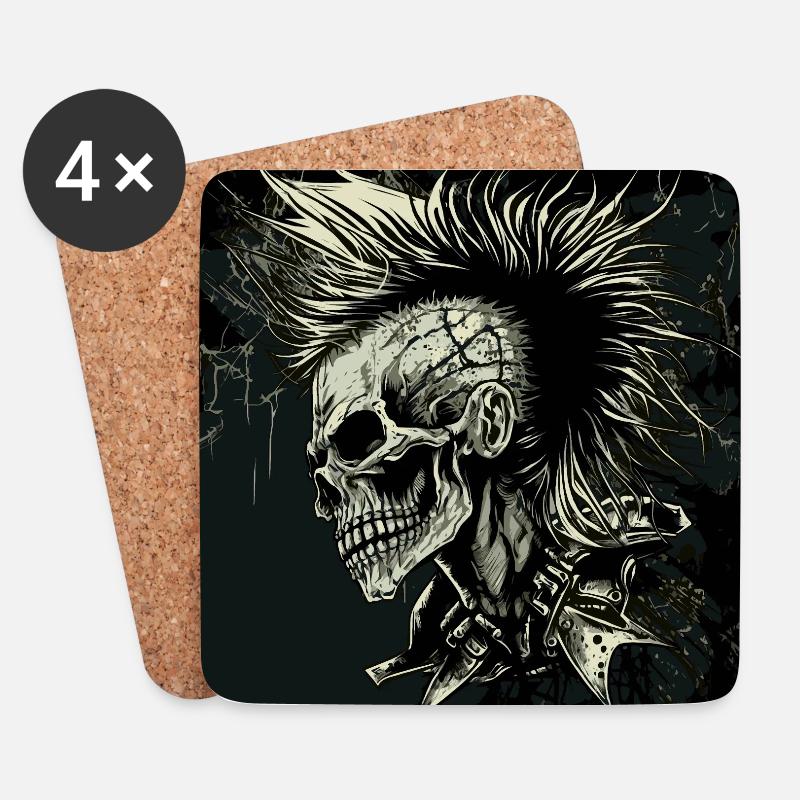Punks not dead - Untersetzer (4er-Set) - Weiß