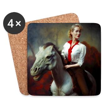 Dyno rider 01 - Dessous de verre (lot de 4) - blanc - Devant