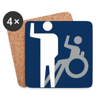 Not all disabilities are visible * - Coasters (set of 4) - white - Front