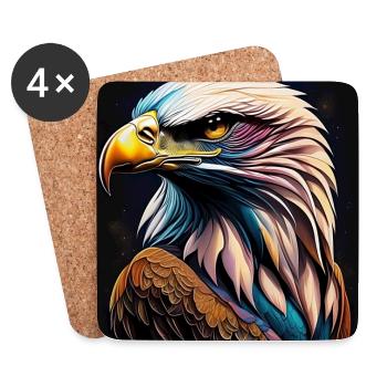 Eagle - Coasters (set of 4) - white - Front