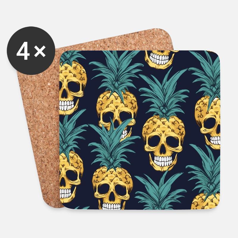 Drôles de punks à l’ananas - Dessous de verre (lot de 4) - blanc
