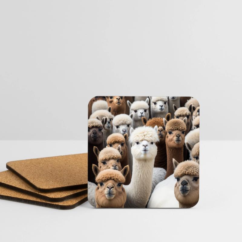 Alpacas Pattern Coasters (set of 4)
