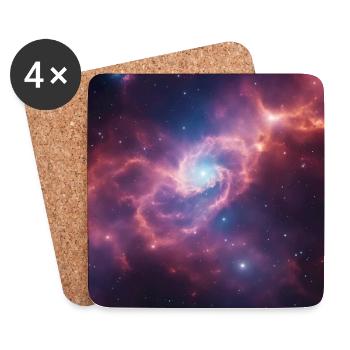 Space Nebula - Untersetzer (4er-Set) - Weiß - Vorne