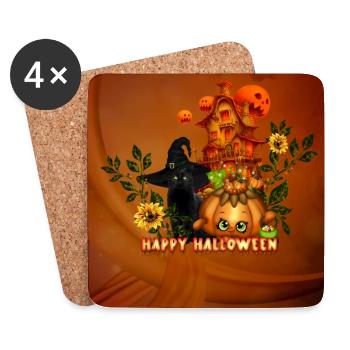 Happy halloween I wish you the cute pumpkin and the g - Coasters (set of 4) - white - Front