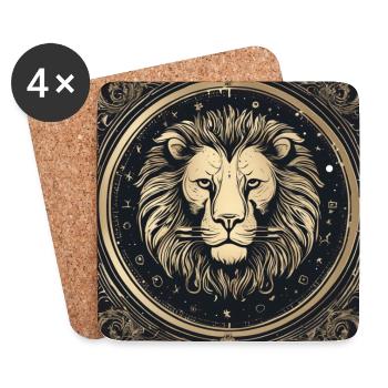 Zodiac Leo - Untersetzer (4er-Set) - Weiß - Vorne