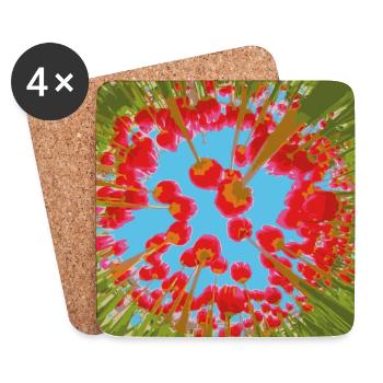 TULIPS - Coasters (set of 4) - white - Front