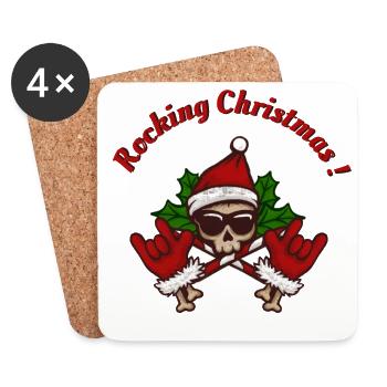 Rocking Christmas1 - Untersetzer (4er-Set) - Weiß - Vorne
