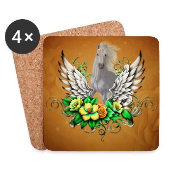 Bienvenue dans le monde magique de la Licorne Blanche - Dessous de verre (lot de 4) - blanc - Devant