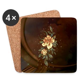 Magnifique fleur élégante. - Dessous de verre (lot de 4) - blanc - Devant