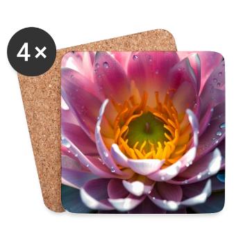 Nénuphar - Dessous de verre (lot de 4) - blanc - Devant