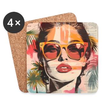 Summer Portrait - Coasters (set of 4) - white - Front