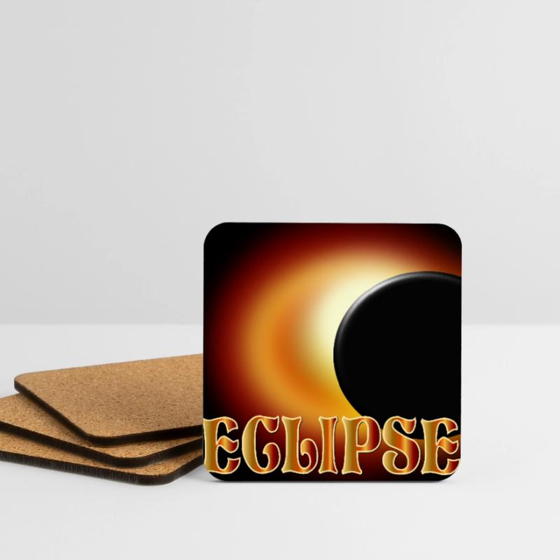 SOLAR ECLIPSE ECLIPSE ASTRONOMY Coasters (set of 4)