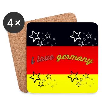 i love germany - Coasters (set of 4) - white - Front