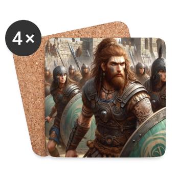 Celtiberians defending Numancia - Coasters (set of 4) - white - Front