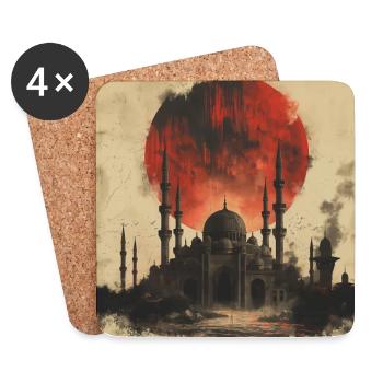 Sunrise Masjid - Coasters (set of 4) - white - Front