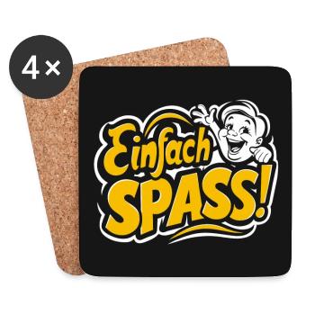 Einfach Spass haben feiern Party machen - Untersetzer (4er-Set) - Weiß - Vorne