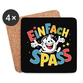 Einfach Spass haben feiern Party machen - Untersetzer (4er-Set) - Weiß - Vorne