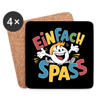 Einfach Spass haben feiern Party machen - Untersetzer (4er-Set) - Weiß - Vorne