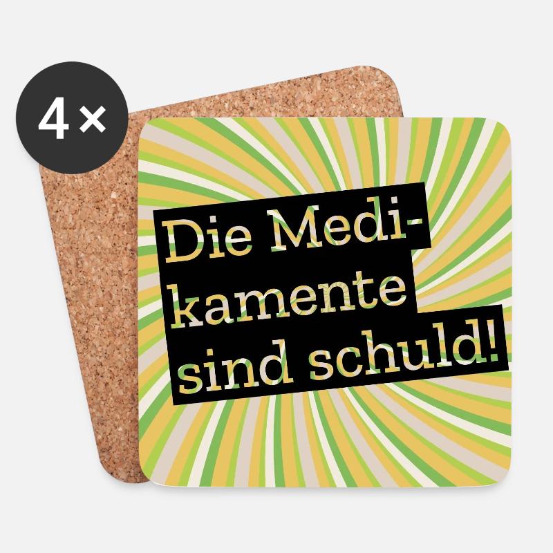 Die Medikamente sind schuld - Untersetzer (4er-Set) - Weiß