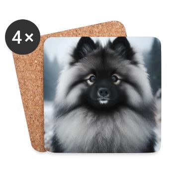 Gorgeous Wolfspitz - Coasters (set of 4) - white - Front