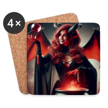 She-Devil - Coasters (set of 4) - white - Front
