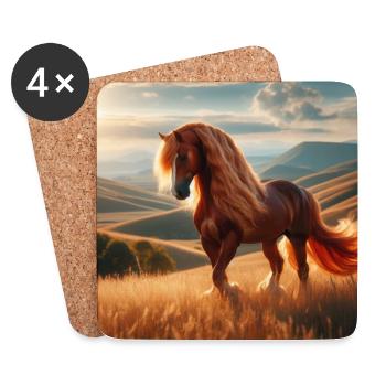 Free horse - Coasters (set of 4) - white - Front
