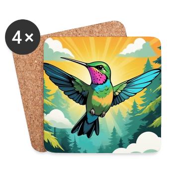 Hummingbird - Coasters (set of 4) - white - Front