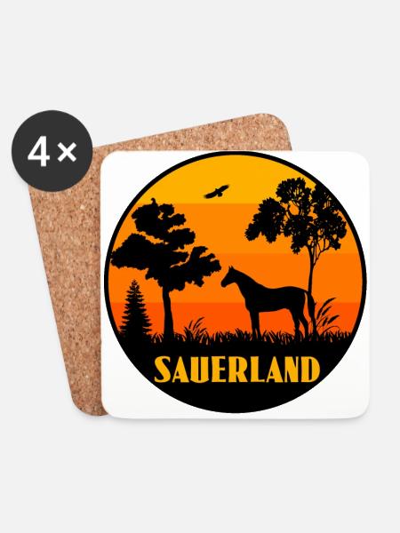 Sauerland - Untersetzer (4er-Set) - Weiß