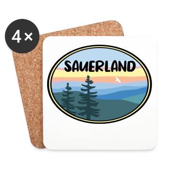 Sauerland - Untersetzer (4er-Set) - Weiß - Vorne