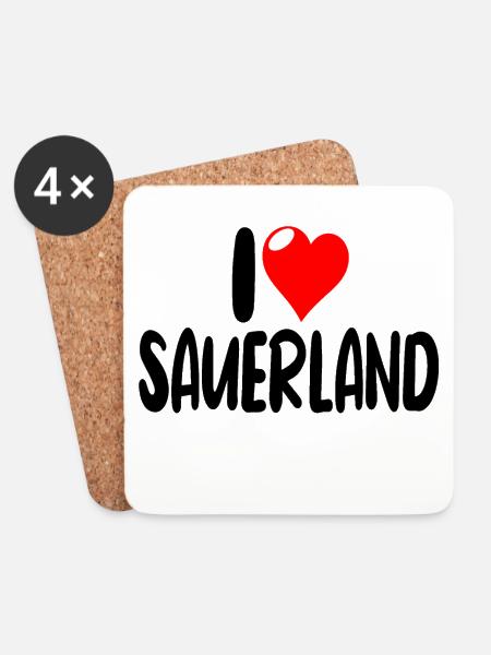 Sauerland - Untersetzer (4er-Set) - Weiß
