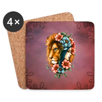 Wonderful woman whose long hair - Coasters (set of 4) - white - Front