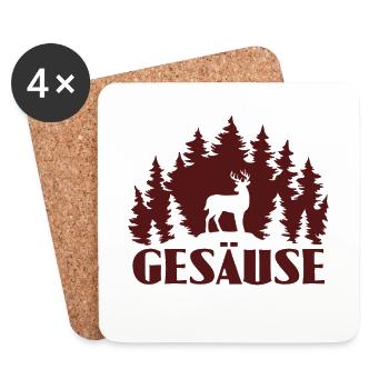 Gesäuse - Dessous de verre (lot de 4) - blanc - Devant