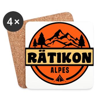 Rätikon - Dessous de verre (lot de 4) - blanc - Devant