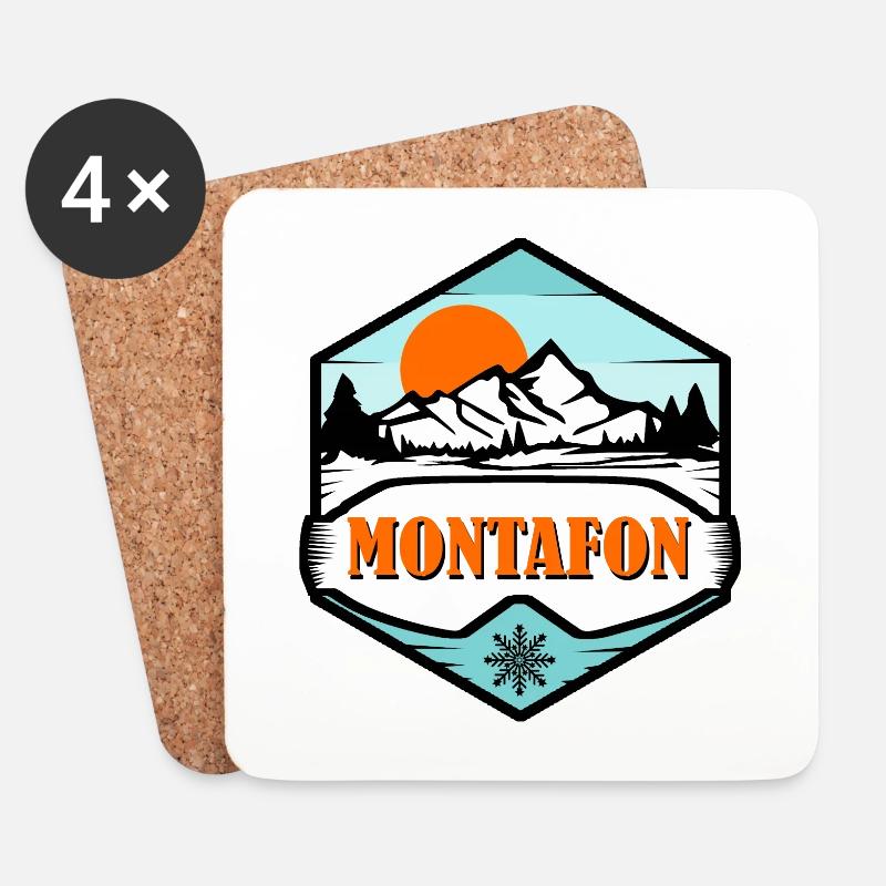 Montafon - Untersetzer (4er-Set) - Weiß