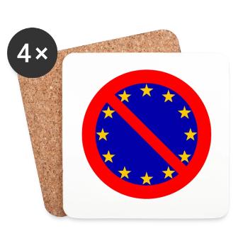 love europe hate the eu - Untersetzer (4er-Set) - Weiß - Vorne