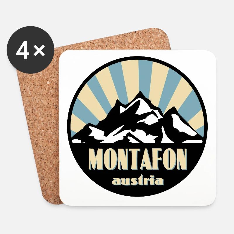 Montafon - Untersetzer (4er-Set) - Weiß