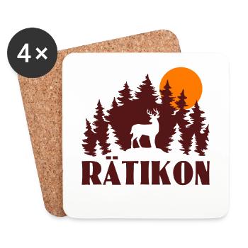Rätikon - Dessous de verre (lot de 4) - blanc - Devant