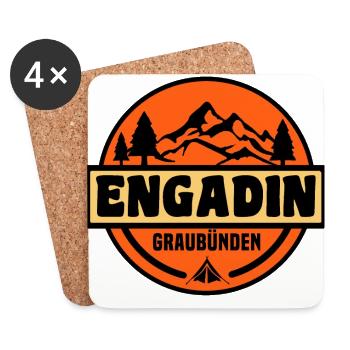 Engadin - Untersetzer (4er-Set) - Weiß - Vorne