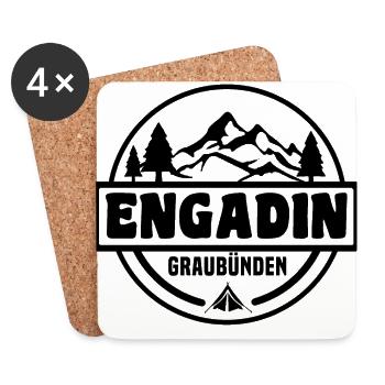 Engadin - Untersetzer (4er-Set) - Weiß - Vorne