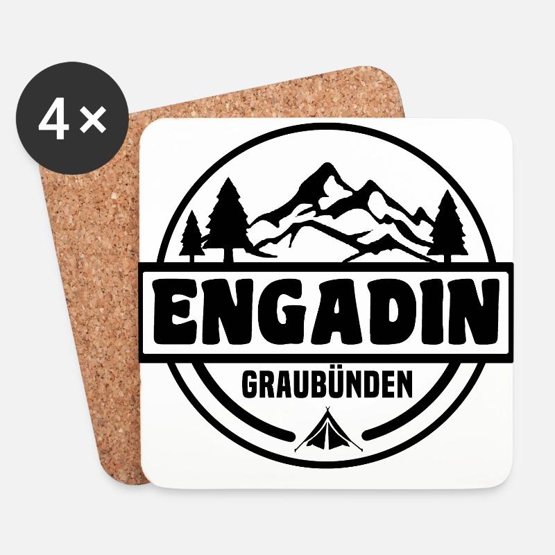Engadin - Untersetzer (4er-Set) - Weiß
