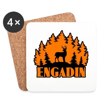 Engadin - Untersetzer (4er-Set) - Weiß - Vorne