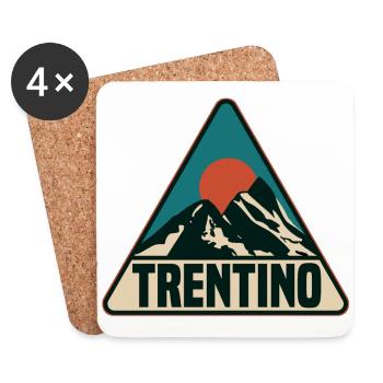 Trentino dreieck - Untersetzer (4er-Set) - Weiß - Vorne