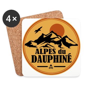 Alpes du Dauphine - Untersetzer (4er-Set) - Weiß - Vorne