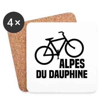 Alpen Fahrrad - Untersetzer (4er-Set) - Weiß - Vorne
