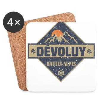 Devoluy Haute-Alpes - Coasters (set of 4) - white - Front