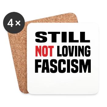 Je n’aime toujours pas le fascisme - Dessous de verre (lot de 4) - blanc - Devant